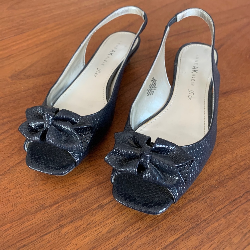 AK Anne Klein iFlex Slingback, Navy, 7.5M